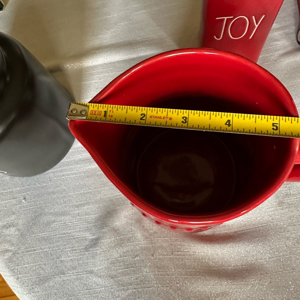 Red Ceramic Pitcher - Picture 8 of 8
